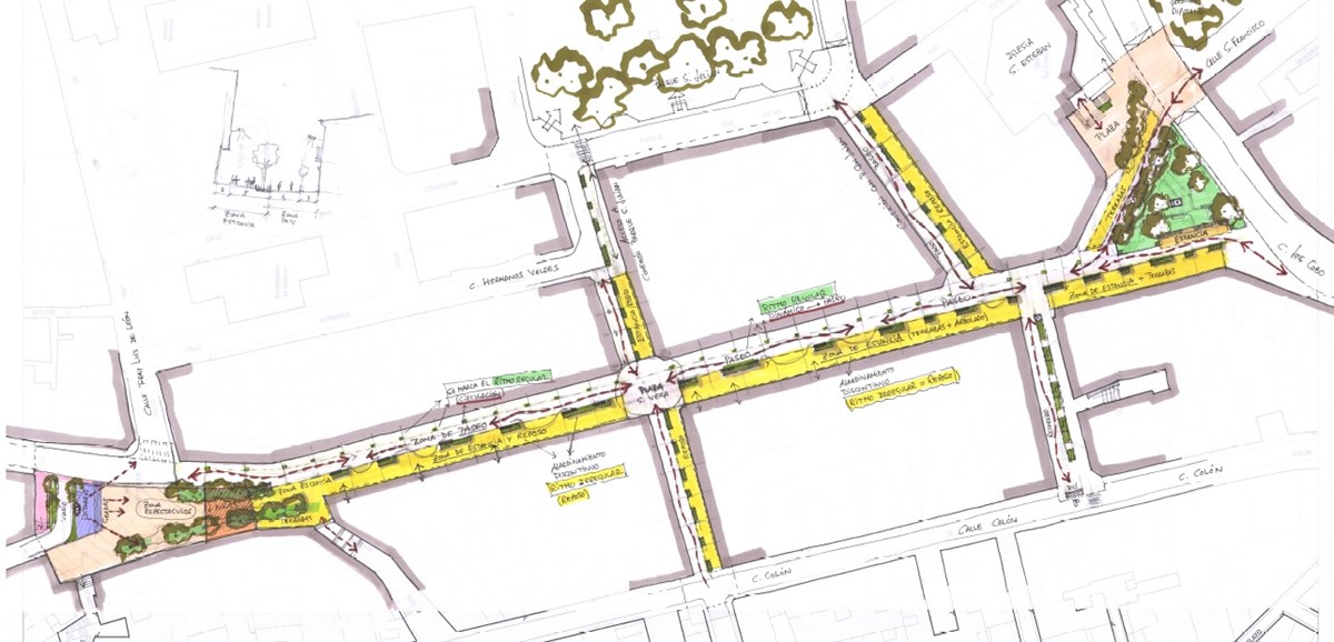 Transformación del espacio público asociado al bulevar comercial (Calle Carreteria)